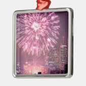 Boston Poppen Fireworks spectaculair. Metalen Ornament (Links)