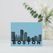 Boston Postcard – Iconic Skyline Silhouette  Briefkaart (Staand voorkant)