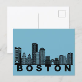 Boston Postcard – Iconic Skyline Silhouette  Briefkaart