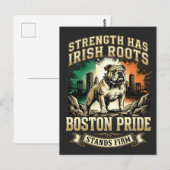Boston Pride Ierse Roots Bulldog Briefkaart (Voorkant / Achterkant)