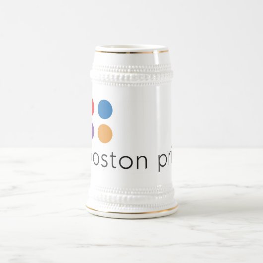 Boston Pride White Stein Bierpul (Center)
