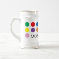 Boston Pride White Stein