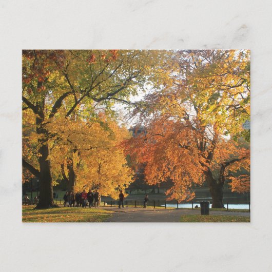 Boston Public Garden Autumn Briefkaart (Voorkant)
