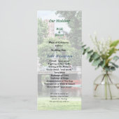 Boston Public Garden Bridge Wedding Program Programmakaart (Staand voorkant)