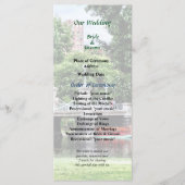 Boston Public Garden Bridge Wedding Program Programmakaart (Voorkant)