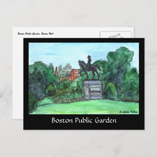Boston Public Garden Briefkaart (Voorkant / Achterkant)