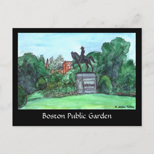 Boston Public Garden Briefkaart (Voorkant)