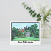 Boston Public Garden Briefkaart (Staand voorkant)