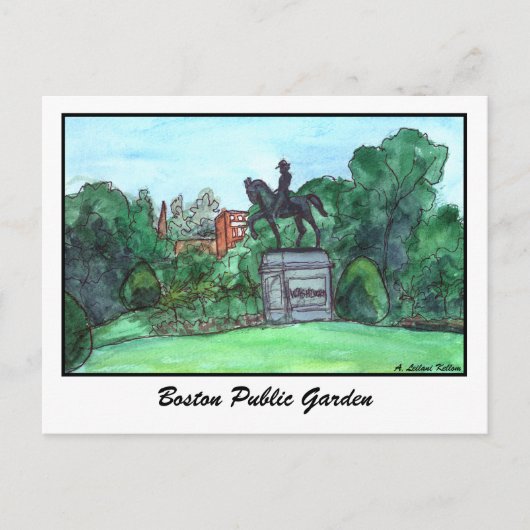Boston Public Garden Briefkaart (Voorkant)