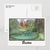 Boston Public Garden Briefkaart (Voorkant / Achterkant)