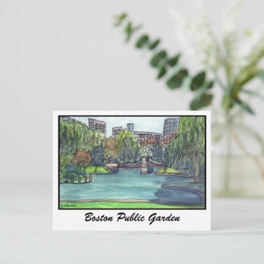 Boston Public Garden Briefkaart (Staand voorkant)