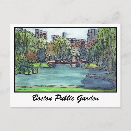Boston Public Garden Briefkaart (Voorkant)