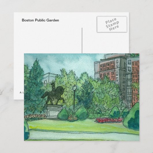 Boston Public Garden Briefkaart (Voorkant / Achterkant)