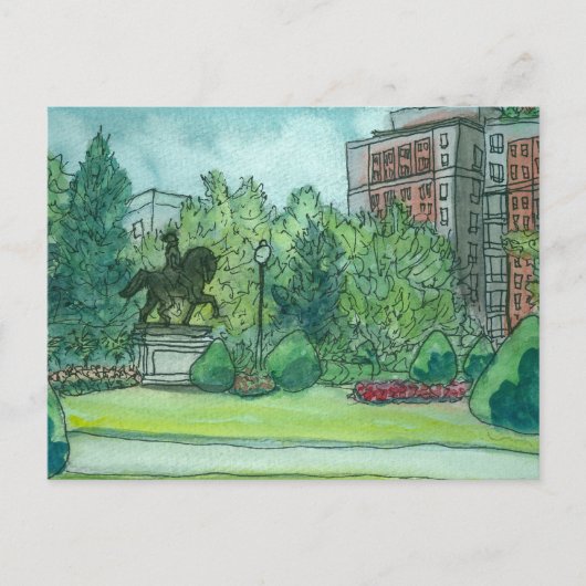 Boston Public Garden Briefkaart (Voorkant)