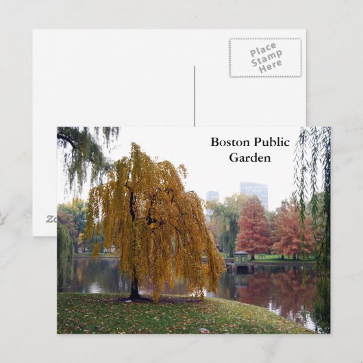 Boston Public Garden Briefkaart (Voorkant / Achterkant)