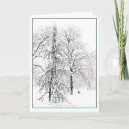 Boston Public Garden: Holiday Yuletide Feestdagen Kaart