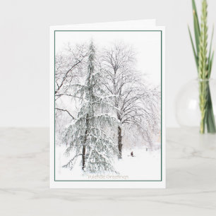 Boston Public Garden: Holiday Yuletide Feestdagen Kaart