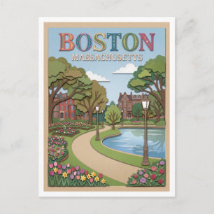 Boston Public Garden Massachusetts Briefkaart