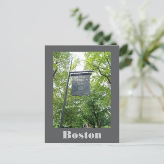Boston Public Garden Massachusetts Reizen Briefkaart (Staand voorkant)