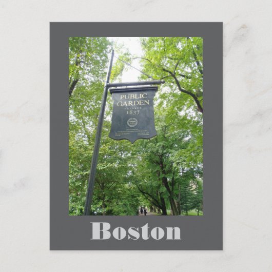 Boston Public Garden Massachusetts Reizen Briefkaart (Voorkant)