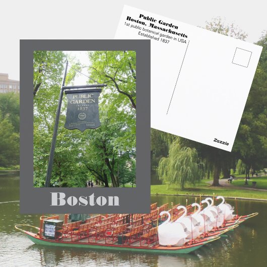 Boston Public Garden Massachusetts Reizen Briefkaart
