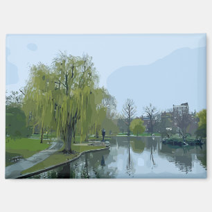 Boston Public Garden Massachusetts Schilderij Magneet