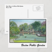 Boston Public Garden Swan Boats Briefkaart (Voorkant / Achterkant)