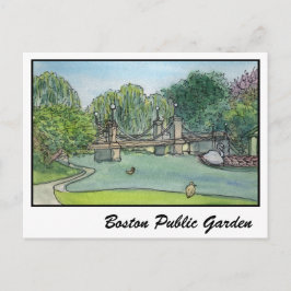 Boston Public Garden Swan Boats Briefkaart