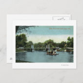 Boston Public Garden Uitzicht of the Bridge Briefkaart (Voorkant / Achterkant)