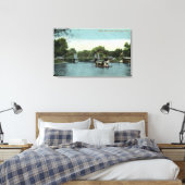 Boston Public Garden Uitzicht of the Bridge Canvas Afdruk (Insitu (Slaapkamer))