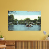 Boston Public Garden Uitzicht of the Bridge Canvas Afdruk (Insitu (Woonkamer))