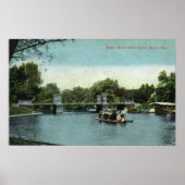Boston Public Garden Uitzicht of the Bridge Poster (Voorkant)