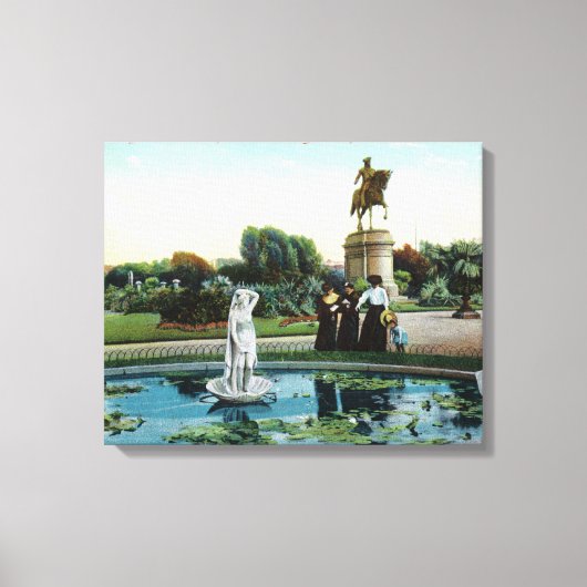 Boston Public Garden Uitzicht van Venus bij de Bat Canvas Afdruk (Voorkant)