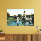 Boston Public Garden Uitzicht van Venus bij de Bat Canvas Afdruk (Insitu (Woonkamer))