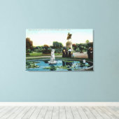 Boston Public Garden Uitzicht van Venus bij de Bat Canvas Afdruk (Insitu (Houten vloer))