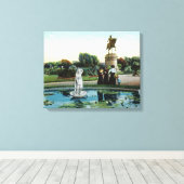 Boston Public Garden Uitzicht van Venus bij de Bat Canvas Afdruk (Insitu (Houten vloer))