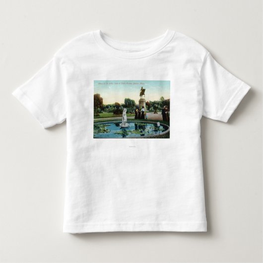 Boston Public Garden Uitzicht van Venus bij de Bat Kinder Shirts (Voorkant)
