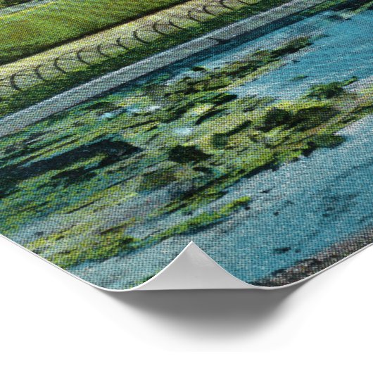 Boston Public Garden Uitzicht van Venus bij de Bat Poster (Hoek)