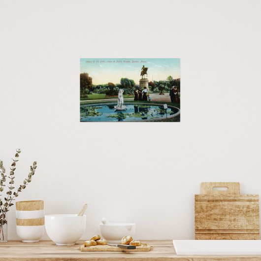 Boston Public Garden Uitzicht van Venus bij de Bat Poster (Keuken)