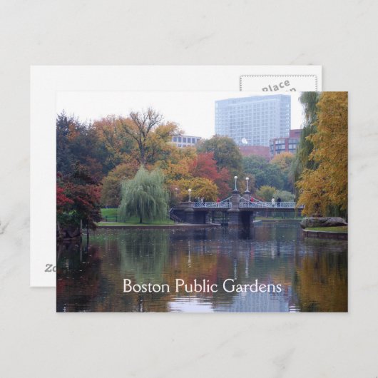 Boston Public Gardens Briefkaart (Voorkant / Achterkant)