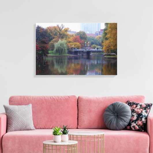 Boston Public Gardens Canvas (Insitu (Woonkamer))