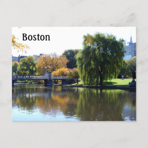 Boston Public Gardens, Massachusetts Briefkaart