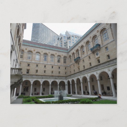 Boston Public Library Briefkaart (Voorkant)