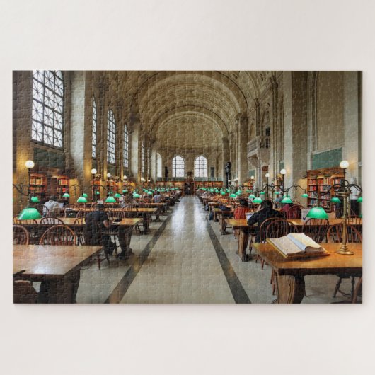 Boston Public Library Leading Room Foto Puzzle Legpuzzel (Horizontaal)