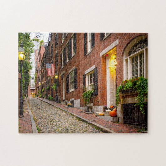 Boston Puzzle - Acorn Street, Beacon Hill Legpuzzel (Horizontaal)