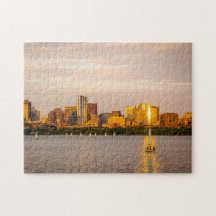 Boston Puzzle - Boston Skyline op Sunset