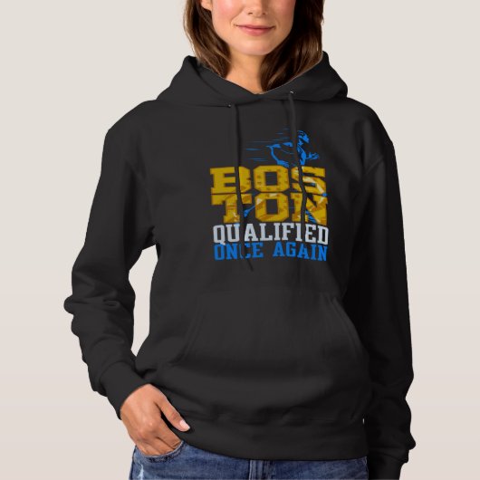 Boston Qualified Once Again Annual Running Trainin Hoodie (Voorkant)