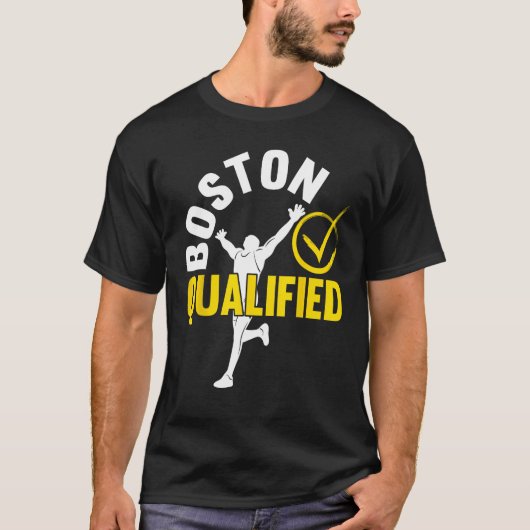 Boston Qualifier Trotse Marathon Hardlopen T-shirt (Voorkant)