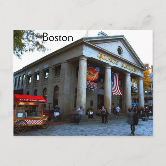Boston Quincy Market Briefkaart (Voorkant)
