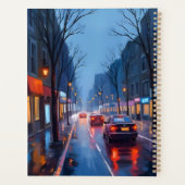 Boston Rain | Downtown City Street Massachusetts Planner (Achterkant)
